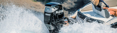 Motor boat powered by a Suzuki engine