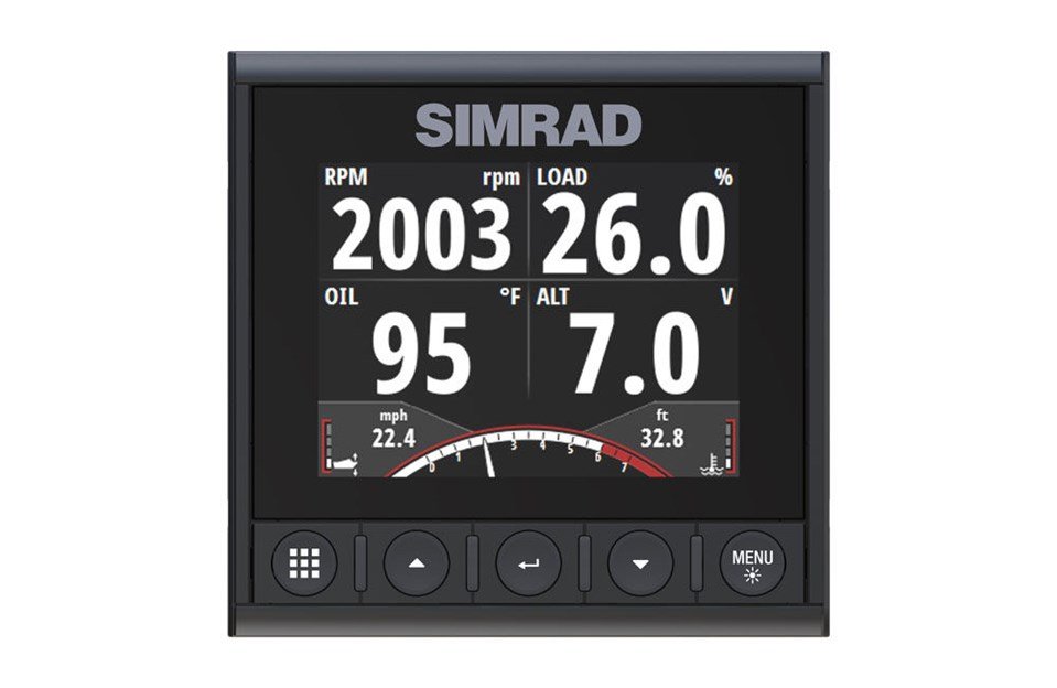 Simrad - IS42 Speed/Depth Pack - IS42 Digital Display, DST800 Ducer & N2k Backbone Starter Kit - 000-13293-001