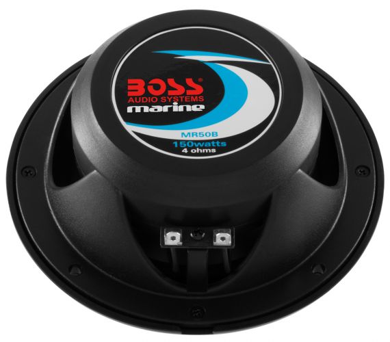 Boss Audio - MR50B 5.25" Round Marine Speakers - Pair - Black - MR50B