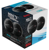 Boss Audio - MR50B 5.25" Round Marine Speakers - Pair - Black - MR50B