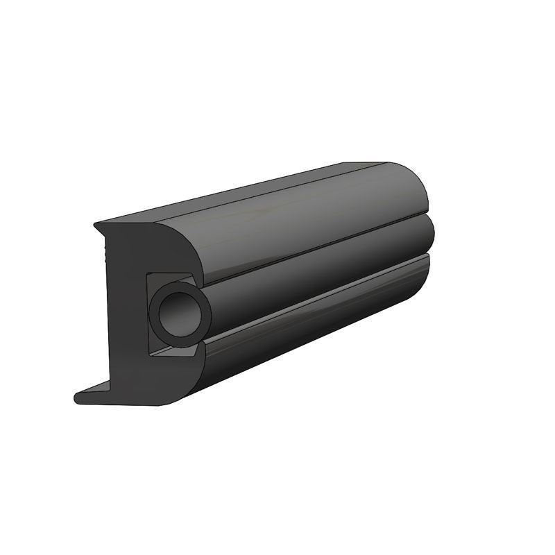 TACO - Flex Vinyl Rub Rail Kit - Black with White Insert - 50' - 1-1/4" x 15/16" - V11-3447BWK50-2