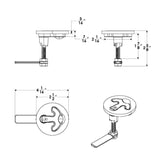 TACO - Latch-tite Lifting Handle - 2.5" Round - Stainless Steel - F16-2500