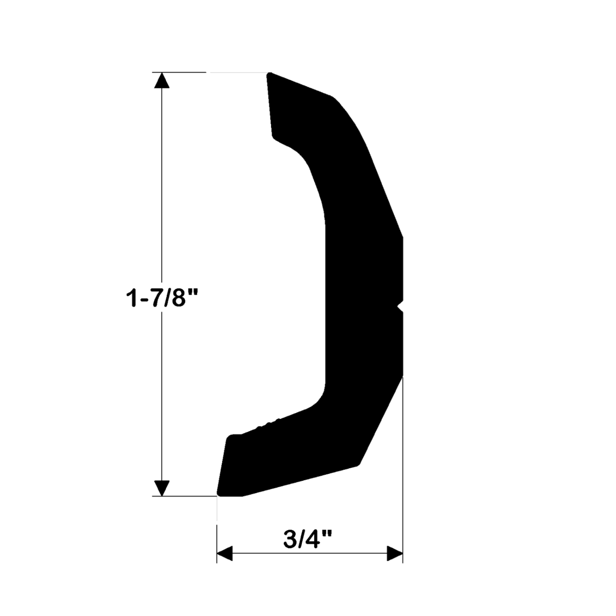 TACO - Semi-Rigid Rub Rail Kit - Black with No Insert - 30' - V11-4135BKA30-3