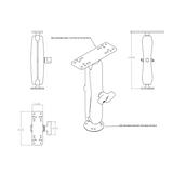 RAM - Mount Marine Electronics Mount Long Arm Gimbal Bracket - RAM-111U-D