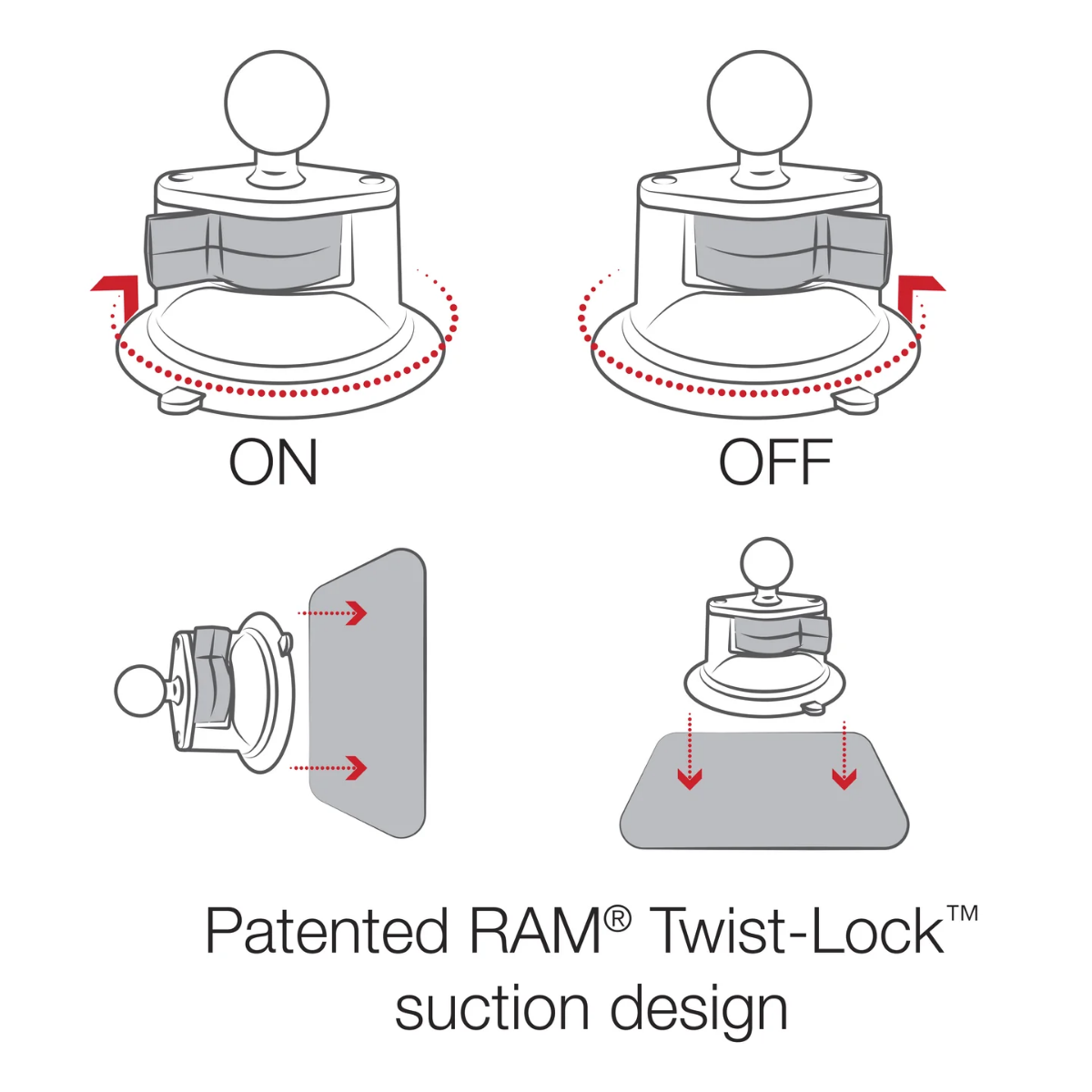 RAM Mounts - SUCTIONPHONE MOUNT - RAMB166UN10