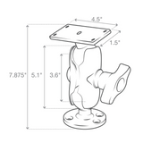 RAM Mounts - 2-1/4" Ball Mount For Humminbird Helix 9, 10, 12 - RAMD20225C202