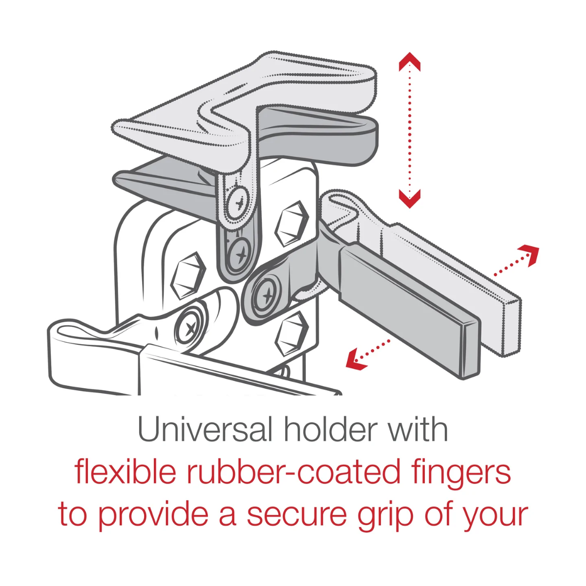 RAM Mounts - Universal Finger-grip Phone/radio Cradle - RAMHOLUN4U