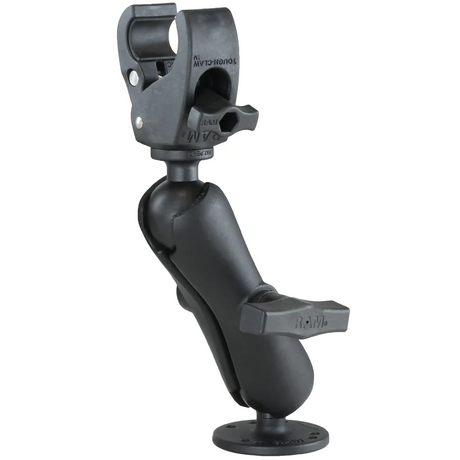 RAM Mounts - Tough Claw Base WITH double Socket Arm And 1.5" Round Base Adapter - RAP400202