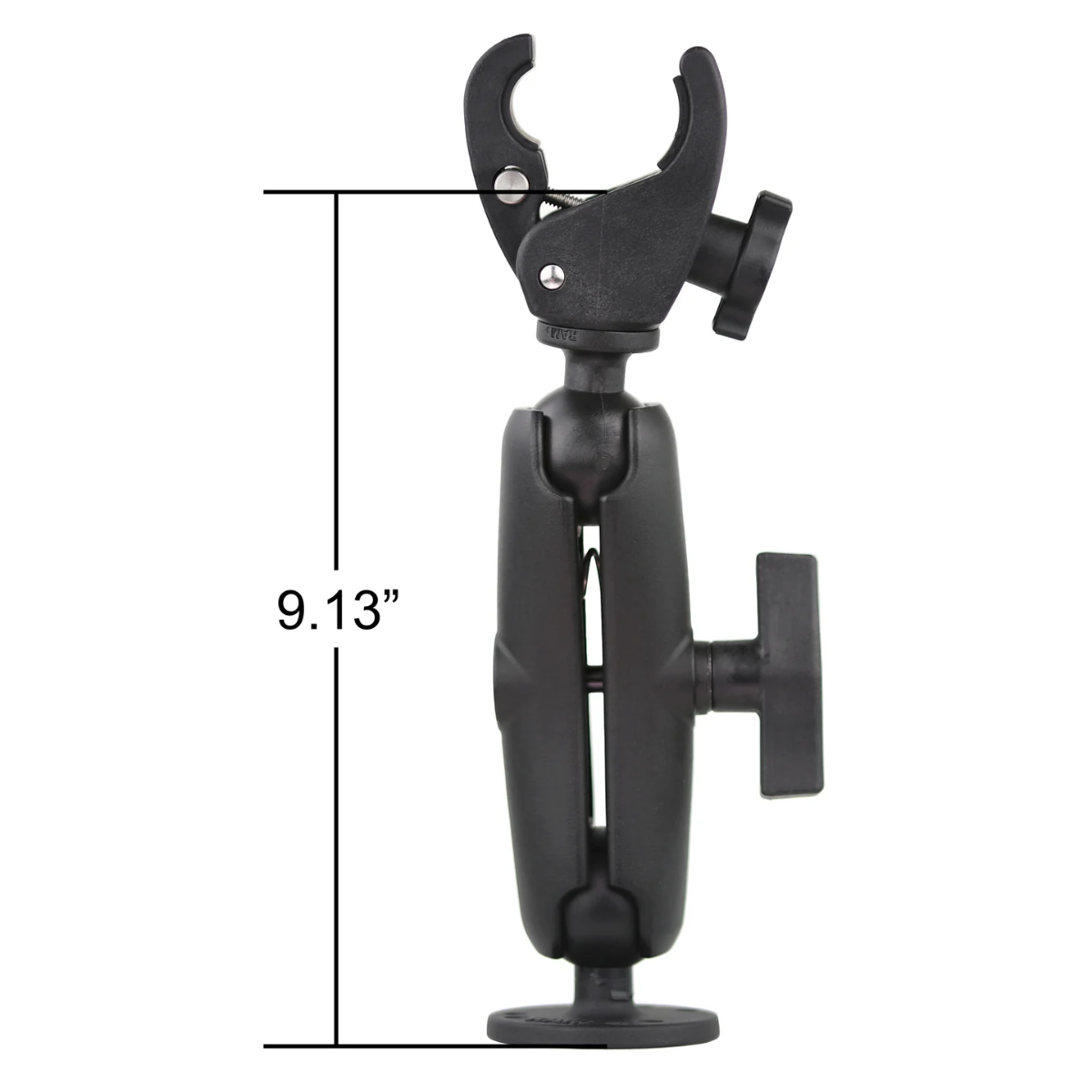 RAM Mounts - Tough Claw Base WITH double Socket Arm And 1.5" Round Base Adapter - RAP400202