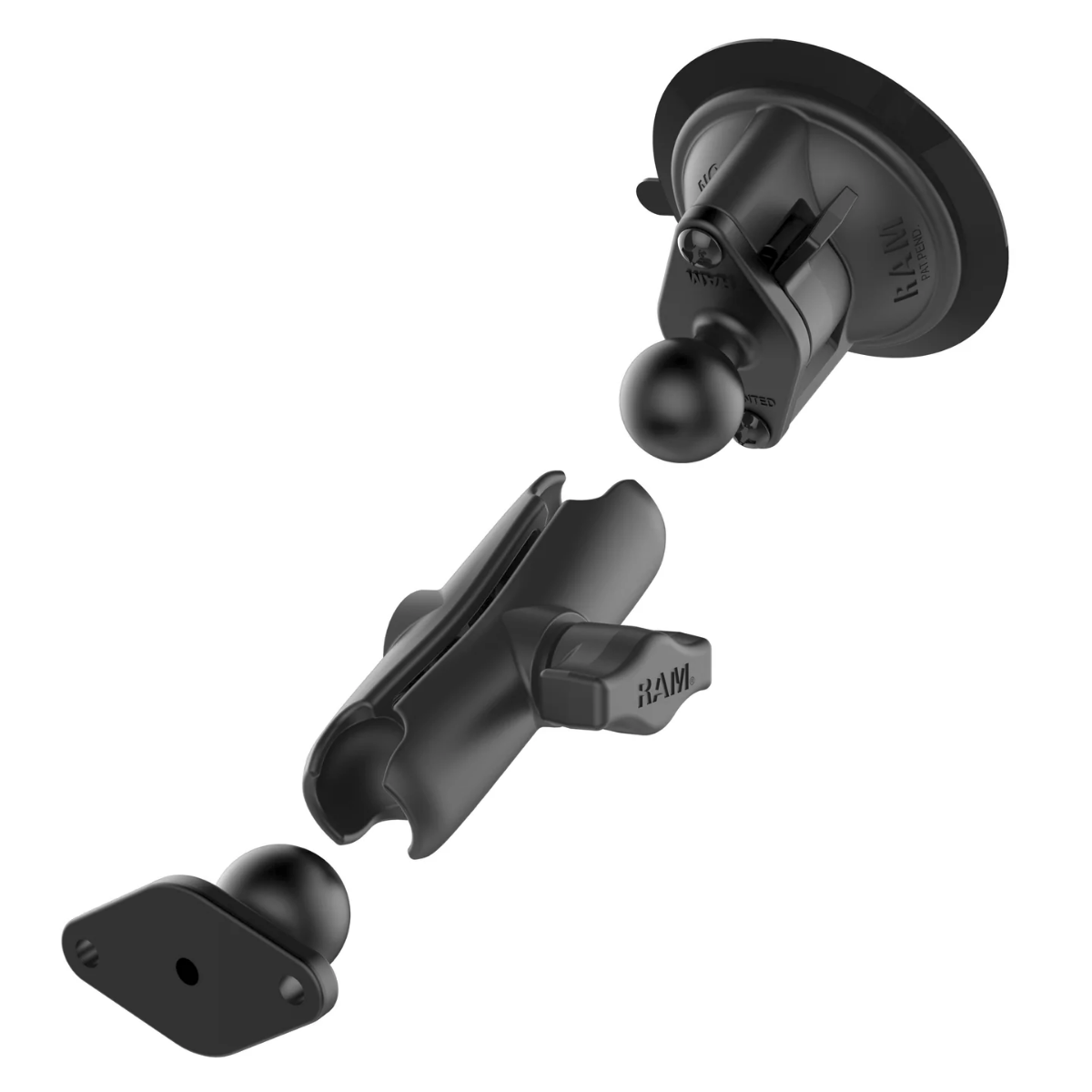 RAM Mount - Base Suction Mount Twist Lock - Requires RAM Cradle - RAM-B-166U