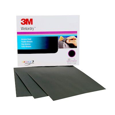 3M - Imperial Wetordry Paper Sheets - 9 inch x 11 inch - P1500 Grit - 50 Pack - 02032