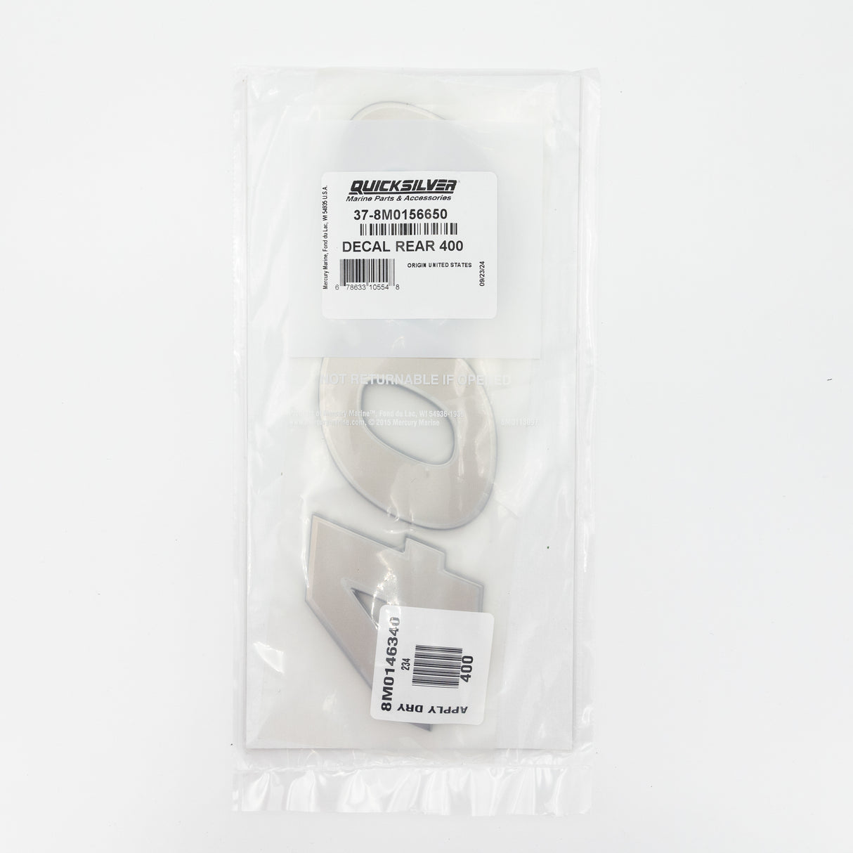 Mercury - 400 Verado Rear Decal- 37-8M0156650