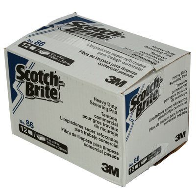 3M - Scotch-Brite Heavy Duty Scour Pad #86 - 6 inch x 9 inch - 12 Pack - 05509