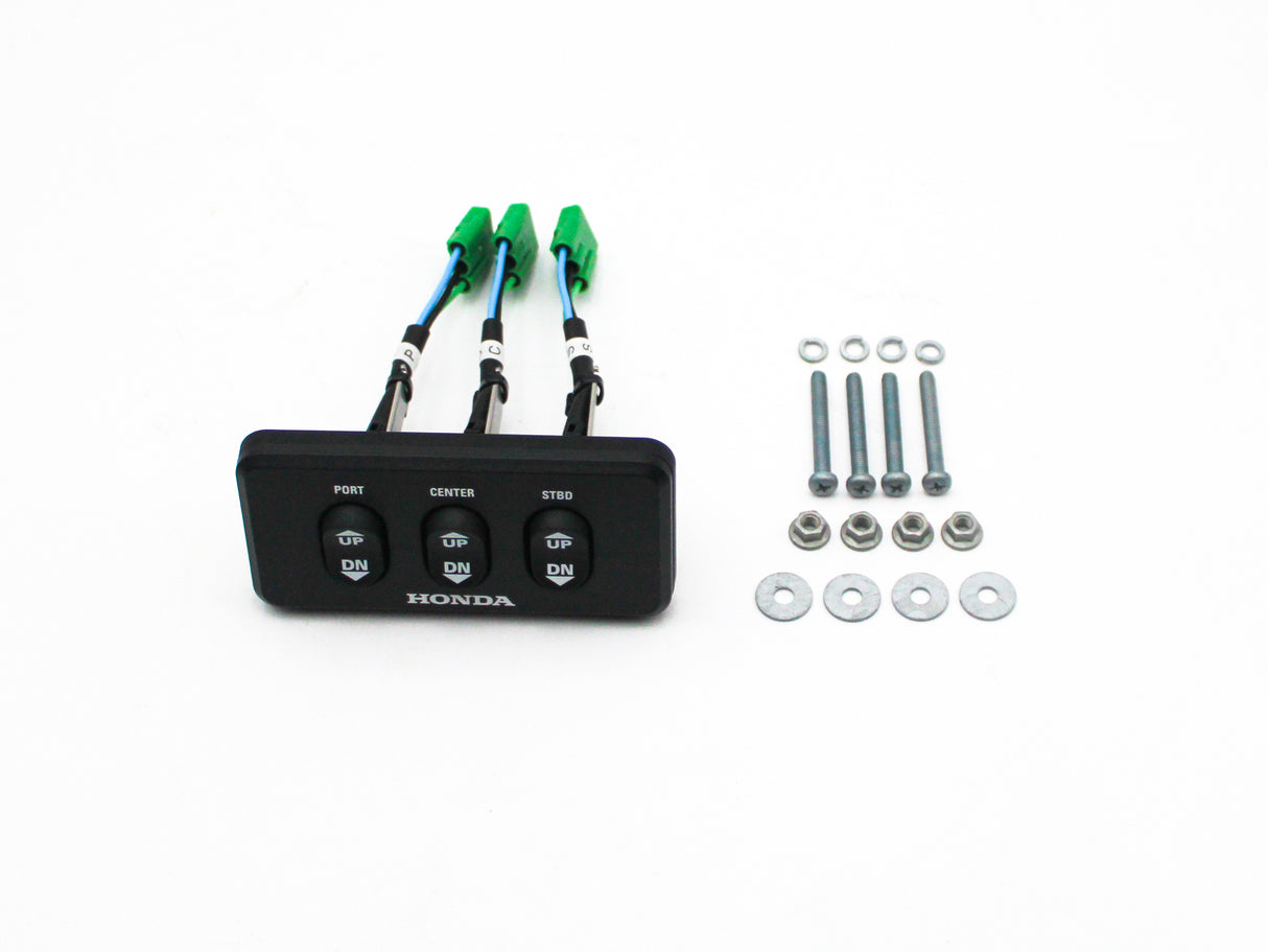 Honda - BF115J ~ BF250D (Ist) - Power Trim/Tilt Switch Panel (Triple) - Includes: Switch Panel Hardware and Instructions - 06325-ZVL-601