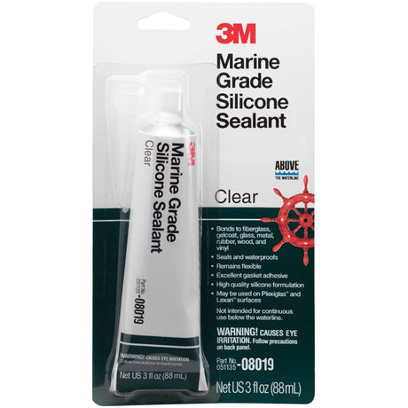 3M - Marine Grade Silicone Sealant - Clear - 3 oz - 08019