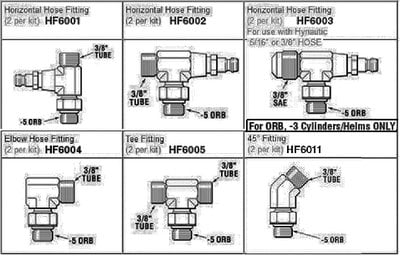 SeaStar - Pivot Cylinder Elbow Hose Fitting - 2PK - HF6004