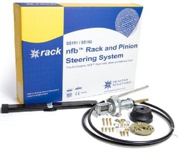 Seastar Solutions - No Feedback Rack And Pinion Steering Kit, Single  - SS15115 - Includes 15' Steering Cable