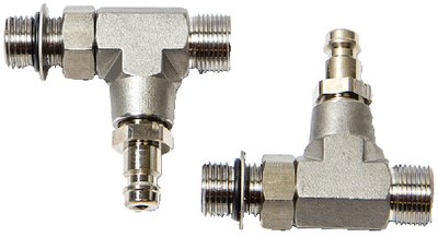 SeaStar - ORB Vertical Hydraulic Tee Fittings - 2 Pack - HF6001