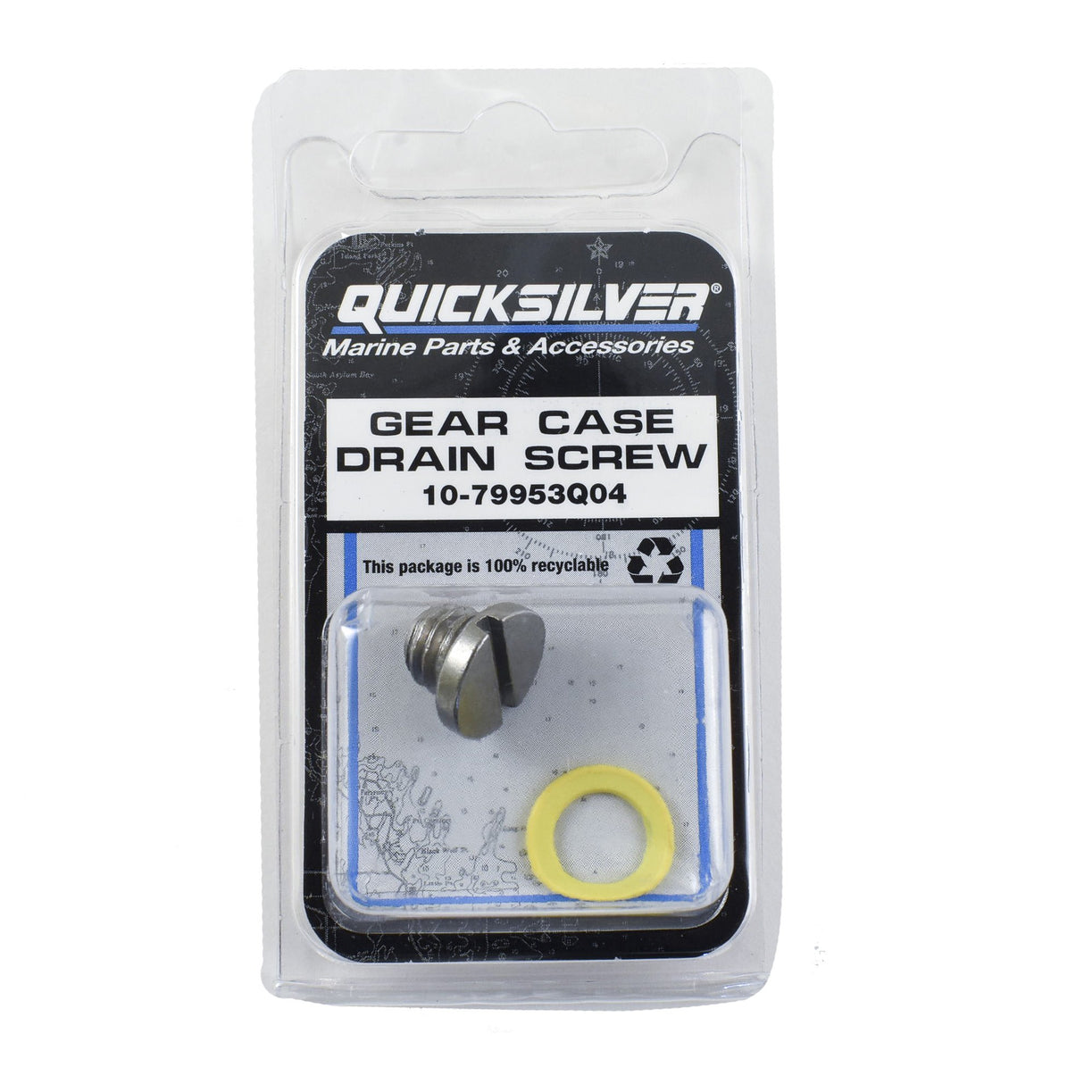 Mercury Quicksilver - Gearcase Drain Screw - 3/8 16 in. - Fits MerCruiser I, R, MR, Alpha One, TR, TRS - 10-79953Q04