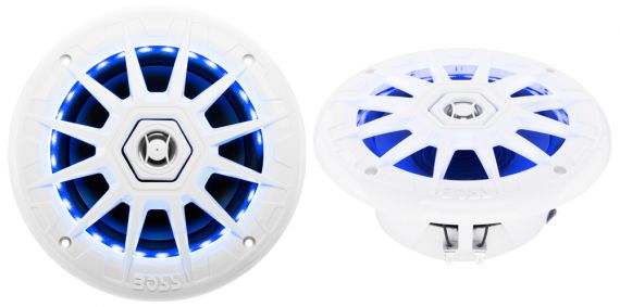 Boss Audio - MRGB65 Coaxial Marine 6.5" Speakers with RGB LED Lights - MRGB65