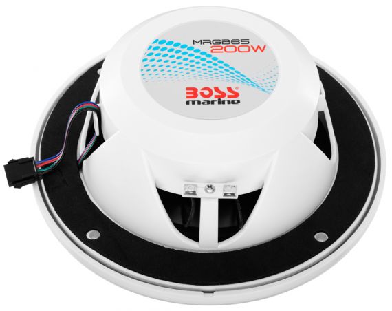 Boss Audio - MRGB65 Coaxial Marine 6.5" Speakers with RGB LED Lights - MRGB65