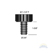 Scandvik - 3/4" Hose Barb Adapter - Fits 1-1/4" Threaded Drain With 3/4" Hose Barb Outlet - 10304P