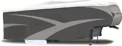 Adco Products Inc -  5th Wheel Designer Series Tyvek Plus Wind Rv Cover , Gray Polypropylene/white Tyvek - 34851