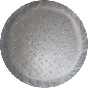 Adco - Diamond Plated Steel Vinyl (Silver) Tire Cover - 9758