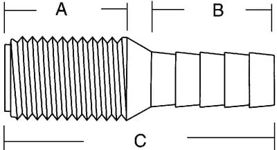 Forespar - CF252 Marelon Hose Adaptor/Tailpipe - 905006