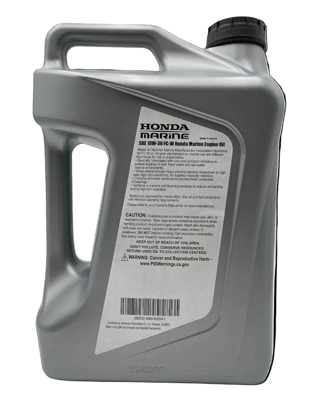 Honda - 10W30 Outboard Engine Oil - 5 QT Bottle - 08232-B99-K80A1