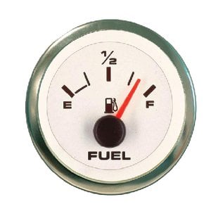 Sierra - Premier Pro White Domed Fuel Gauge - 62551P