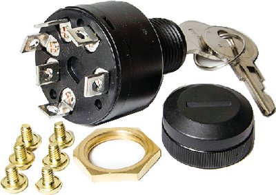 Sierra - Magneto 4 Position 5/8" Polyester 7 Screw Terminal 12V 15 Amp Ignition Starter Switch - MP39730