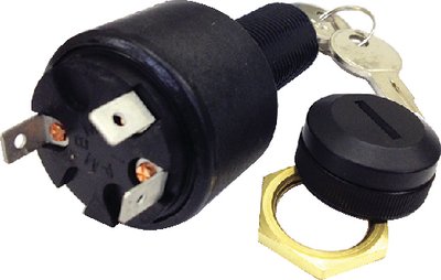 Sierra - Conventional 3 Position 1 1/8" Polyester 3 Blade Terminal 12 15 Amp Ignition Starter Switch - MP39770