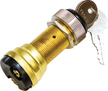 Sierra - Conventional 2 Position 1 1/8" Brass 2 Screw Terminal 12V 15 Amp Ignition Starter Switch - MP398201