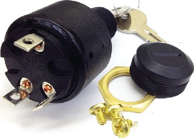 Sierra - Conventional 3 Position 5/8" Polyester 3 Screw Terminal 12V 15 Amp Ignition Starter Switch - MP41030