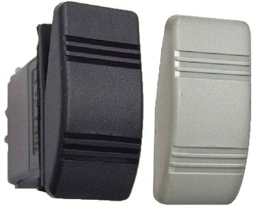 Sierra - Contura Iii Non-illuminated Weather Resistant Rocker Switch, Mom On/off/mom On, Black & Gray - RK19750TP