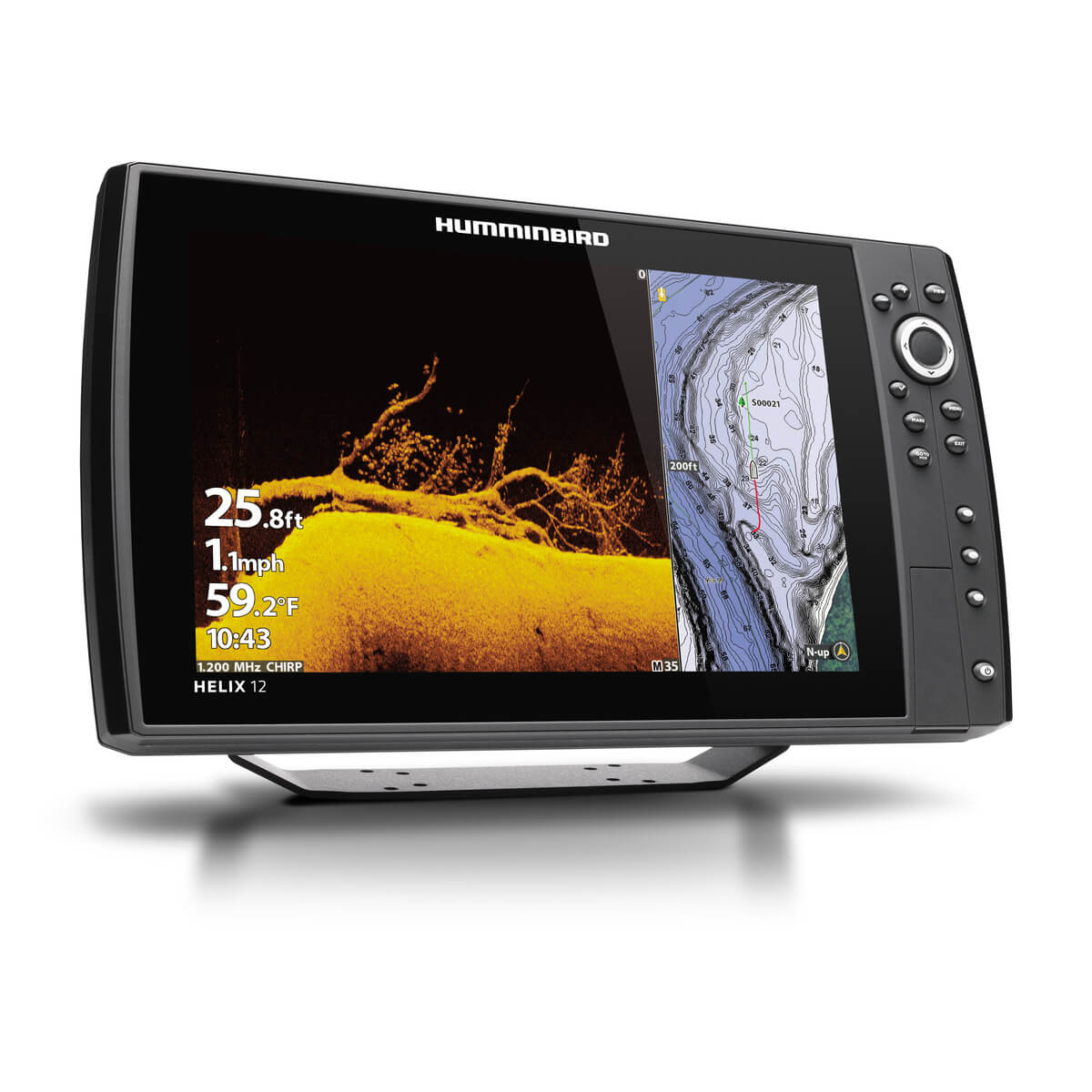 Humminbird - HELIX 12 CHIRP MEGA DI Fishfinder/GPS Combo G3N - Display Only - 410910-1CHO