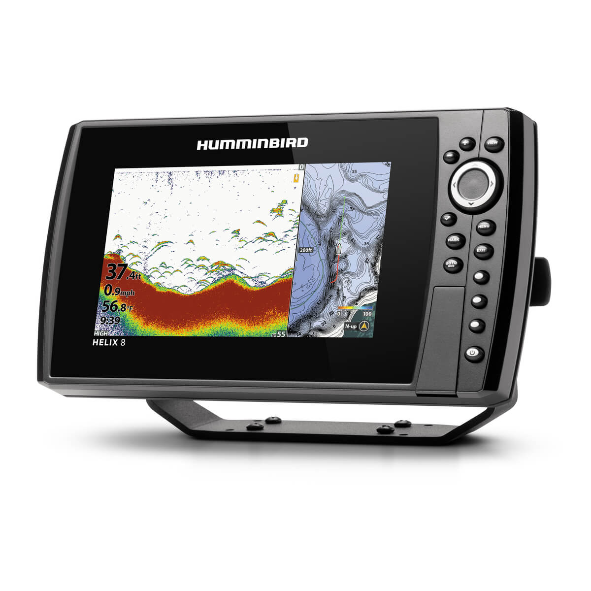 Humminbird - HELIX 8 CHIRP MEGA DI Fishfinder/GPS Combo G3N with Transom Mount Transducer - 410820-1