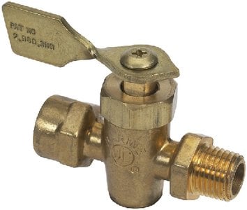 Moeller - Brass Shut-Off Valve - Male/Female - 1/4" FNPT - 03330010