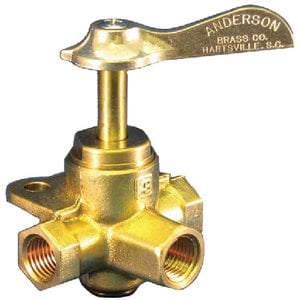 Moeller - Brass Three-Way Valve - 1/4" FNPT - 03330510