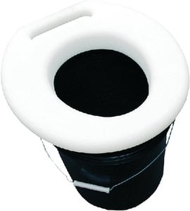 Moeller - Portable Potty - Universal Fit for 5 Gallon Buckets - White (Bucket Not Included) - 042288