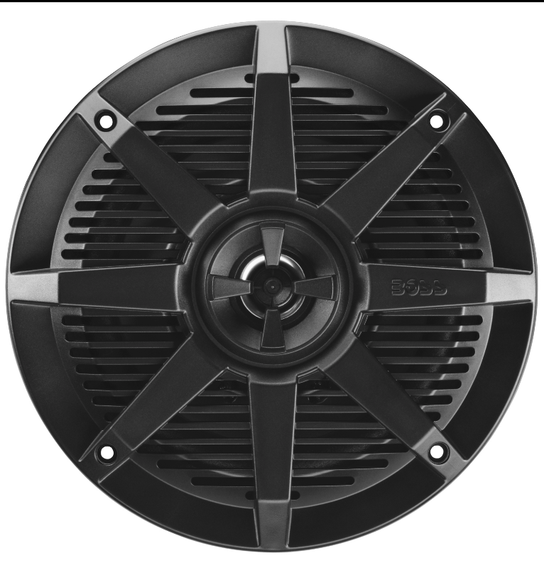 Boss Audio - MR62B 6.5" 2-Way 200W Marine Full Range Speaker - Black - Pair - MR62B