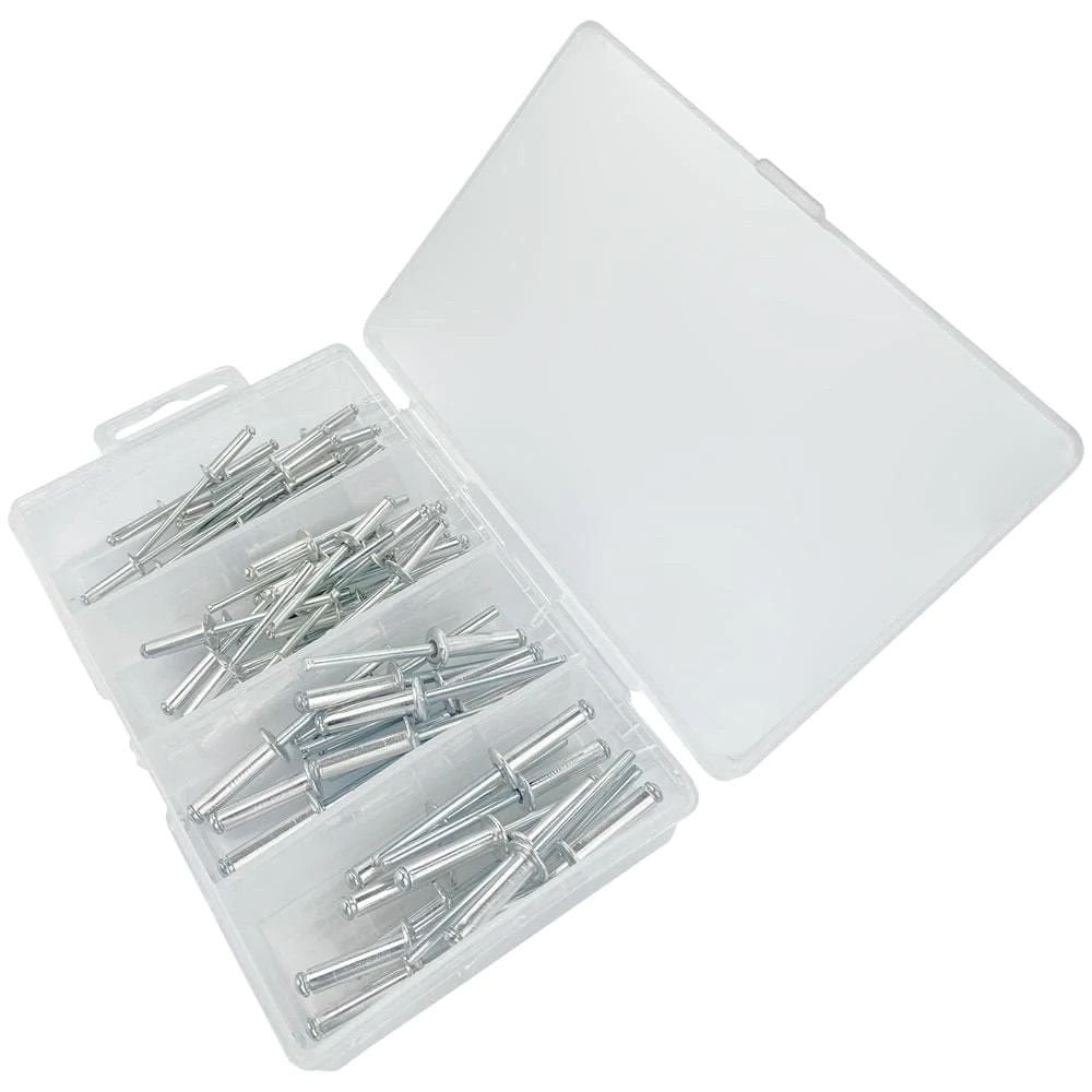 Boating Essentials - 72 PC Aluminum Rivet Kit with Storage Box - BE-HA-54393-DP