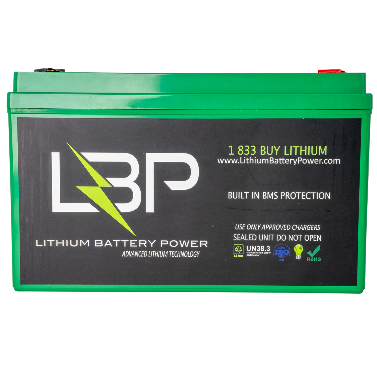 Lithium Battery Power - 12v 100Ah Lithium Battery with Bluetooth Monitoring