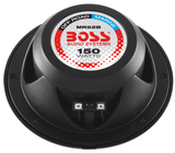 Boss Audio - MR52B 5.25" 2-Way 150W Marine Full Range Speaker - Black - Pair - MR52B