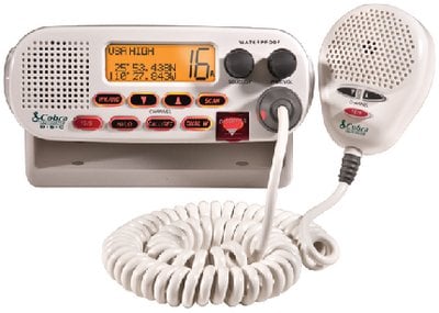 Cobra Electronics - Cobra Marine Class-D DSC VHF Radio Flush Mount - White - MRF45D