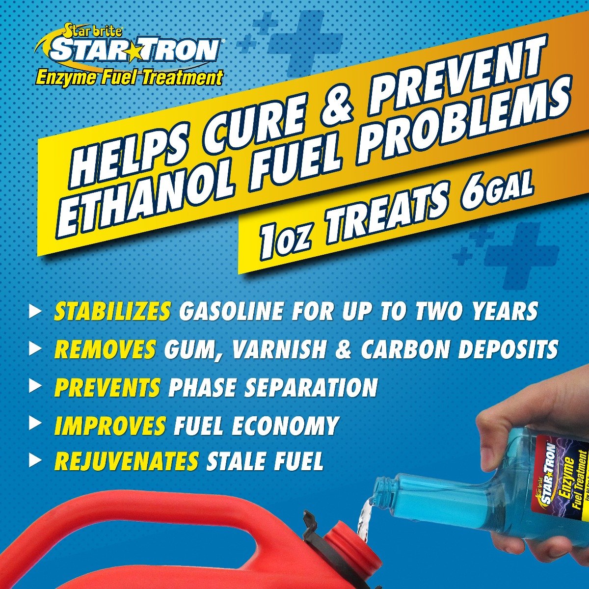 Starbrite - Star Tron Enzyme Fuel Treatment - Classic Gas Formula - 8 oz. - 6 Pack - 14308