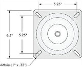 Swivl-Eze - Lock'N-Pin 3/4" Pin Seat Mount Zinc Plated Steel Without Spring - 1002S