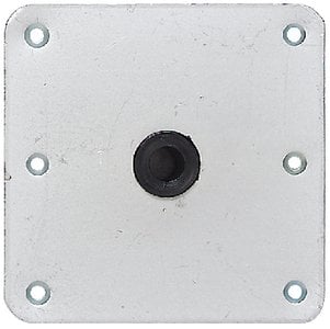 Swivl-Eze - Lock'N-Pin 3/4" Base Plate 7" x 7" Threaded Zinc Plated Steel - 67729T