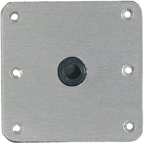 Swivl-Eze - Lock'N-Pin 3/4" Base Plate 7" x 7" Non-Threaded Stainless Steel w/Nylon Bushing - 67739SS